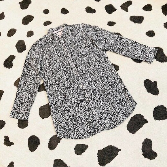 Victoria's Secret Small Animal Leopard Print Night Shirt Pajama PJ Dress Gown - Picture 3 of 12